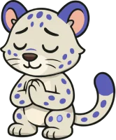 El leopardo de las nieves de NewLexi medita tranquilo